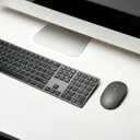 Amazon Basics Ultra Premium Wireless Keyboard and Mouse Combo, Rechargeable, Full-Size with Number Pad, Sleek Design, Plug and Play, Quiet Typing, 2.4GHz USB Receiver, Black