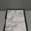 Natural Marble Board for Kitchen - 10" x 8" Stone Slab, Marble Cheese Pastry Board for Counter, Bathroom Trays, Serving Tray Jewelry Candle Plate (Arabescato)