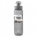 MANNA Push Bottle 39oz Plastic with Straw, Grey