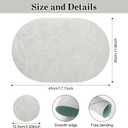 Faux Leather Placemats Set of 4 with Matching Coasters, Heat Resistant PU Oval Placemats, Waterproof Wipeable Washable Place Mats, Non-Slip Table Placemats for Dining Table Kitchen Patio