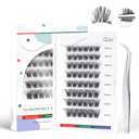 GAQQI Self Adhesive Lash Clusters, No Glue Eyelash Clusters 10-16mm Full & Volume Self Adhesive False Eyelashes, No Band Glueless Lashes