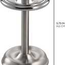 iDesign Steel Divided Toothbrush Holder Stand, The York Collection Four Divided Compartments, 3.25 x 3.25 x 5.75, Brushed Nickel & Polished Chrome