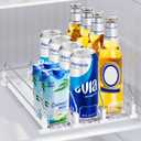 White Drink Organizer for Mini Fridge, Automatic Pusher Soda Can Organizer, Drink Dispenser for Can Beer Holds up to 12 Cans 3 Row (Depth 12.2" x Wide 9.9")