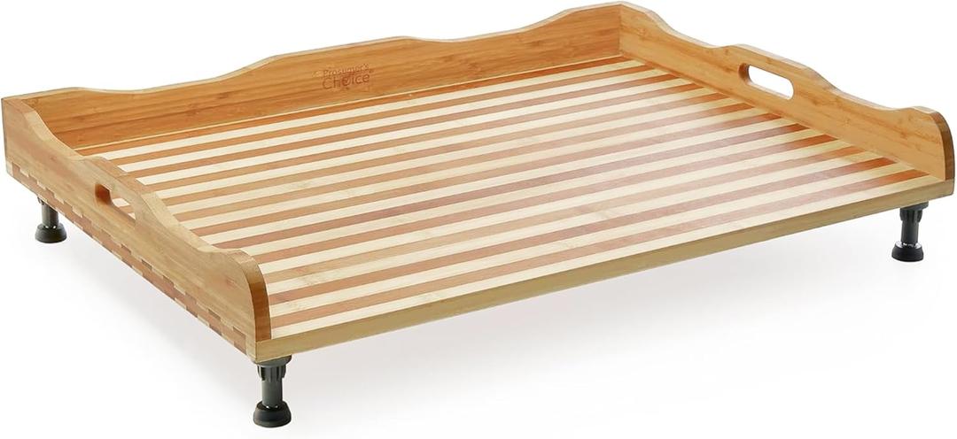 Bamboo Cutting Boards - Prosumers Choice Camper Stovetop Cover with Handles & Legs - Kitchen Chopping Board for Meat & Veggies - Sink, Gas Burner & Range Wooden Workstation - 29.5"Lx21"Wx7.6"Th
