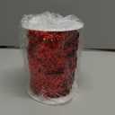 Chuangdi 11 Yard 1 Inch Elastic Sequins Trim 3 Row Flat Glitter Sequin Bling Fabric Paillette Ribbon Trim Metallic Stretch Crafts Elastic Lace for Dress Embellish(Red)