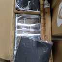 4-in-1 Floding Bedside Commode Chair, Rolling Shower Wheelchair with Arms, 4 Lockable Wheels, Detachable Bucket, Toilet Brush, Height Adjustable & Flip-up Footrest, Padded Mobile Toilet Chair