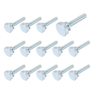 MECCANIXITY 14 Pcs M8x40mm Knurled Thumb Screws, Carbon Steel Zinc Plated Flat Knurled Head Fully Threaded Screw Bolts Fasteners for Home, Machine