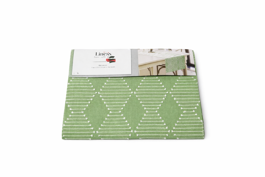 Lintex Lynn Clip Green Size 13x72 Runner