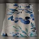 Teal Eucalyptus Botanical Leaves Floral Window Curtains Blue Watercolor Turquoise Flower Plant Wildflower Farmhouse Curtain Drapes Herb Curtains for Bedroom Living Room Treatment 42Wx63H(42"W x 63"L (Pack of 2), 07 Navy Blue)