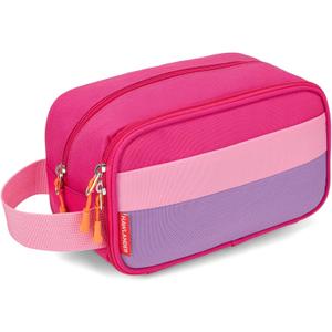 Kids Toiletry Bag for Travel, Small Size for Boys or Girls, With Carry Handle (Rose Purple)