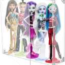 Beautyflier Acrylic Display Case for Monster High Doll, Wall Mounted or Desktop Dustproof Display Box for Monster High Booriginal Creeproduction Doll, Showcase for Up to 5 Dolls (Case Only)