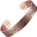 Copper Bracelet for Men 99.9% Pure Copper Magnetic Bangle with 6pcs 3500 Gauss Magnets, Copper Magnetic Bracelet for Men Copper Bracelets Jewelry Gift Gifts for Men Dad
