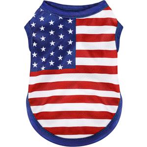 American Flag Inspired Dog Vest: Perfect Dog Shirt, Ideal Tank Top for Everyday Wear, Independence Day Celebrations Crafted Materials for a Cute and Stylish Look Blue 3XL