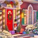 Springbok Christmas House 500 Piece Jigsaw Puzzle - Perfect Family Holiday Puzzle of a Cozy Winter Scene and Christmas Lights