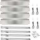 Utheer Grill Replacement Parts for Nexgrill 4 Burner 720-0830H 720-0783E 720-0888 720-0888N, Nexgrill Replacement Parts 4 Burner Included 4 Grill Burner Tube, 4 Heat Plates Shield Tent, 4 Ignitors