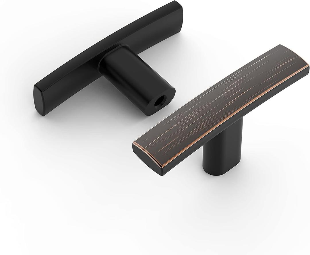 Amerdeco 25 Pack Oil Rubbed Bronze Cabinet Knobs Single Hole Cabinet Handles 2 Inch Solid Zinc Alloy Cupboard Drawer Knobs Kitchen Cabinet Knobs T Bar Hardware ZH0003ORBK Amerdeco 25 Pack Oil Rubbed Bronze Cabinet Knobs Single Hole Cabinet Handles 2 Inch Solid Zinc Alloy Cupboard Drawer Knobs Kitchen Cabinet Knobs T Bar Hardware ZH0003ORBK