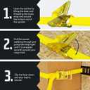 DC Cargo Mall E Track Ratchet Straps, Heavy Duty Cargo Tie-Down E Track Straps 2" x 12', (8 Pack, Yellow) E Track Spring Fittings Tie Down Motorcycle, Vans, Trucks, Trailers
