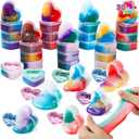 JOYIN 30 PCS Valentines Day Galaxy Slime Hearts for Kids Valentine Classroom Exchange Prizes, Party Favors, Gift Exchange