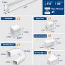 3" 12.5Ft Mini Split Line Set Cover with Flexible Duct, Long Duct Cover Kits - Paintable Minisplit Lineset Cover Kit, AC Line Hide for Mini-Split, Air Conditioner, Central AC, HVAC, White
