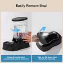 Gardner Pet Automatic Dog Water Dispenser Gravity Stainless Steel Water Waterer Feeder, 100% BPA-Free Large Capacity Water Feeding Bowls for Medium & Large-Sized Dogs Cats Other Pets -(1 Gallon)