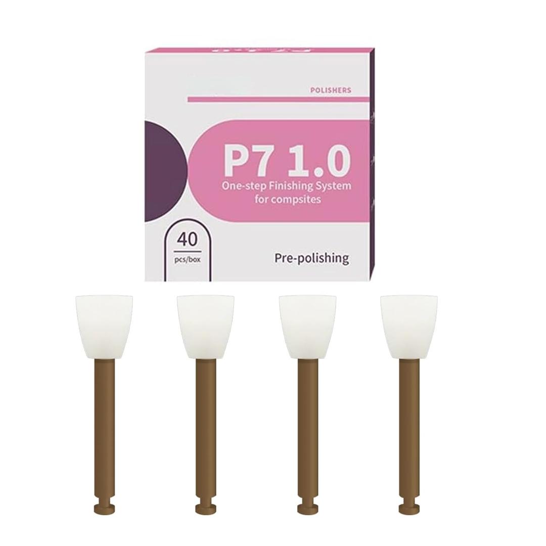 40pcs Dental Disposable Polishing Cups/Points/Discs, Dental Composite Polishing RA Shank for Teeth Sanding (Discs)