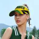 Vintage Jamaica Flag Jamaican Hats Sun Visor Sun Sports Adjustable Visor Hat for Men Women Black Gold Green