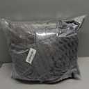 U2SKIIN Mens Plush Fleece Hooded Robe, Soft Warm Long Bathrobe with Pockets, Cozy Spa Shower Robe for Men (Small-Medium, Dark Grey Stripe)