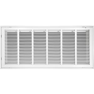 Howeall 30"W x 12"H [Duct Opening Size] Steel Return Air Filter Grille - Removable Face/Door for 1 inch Filters -HVAC Vent Cover Grill - White [Outer Dimensions: 32 5/8"W X 14 5/8"H]
