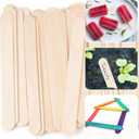1200 Pieces Large Wooden Wax Sticks, 6-Inch Wood Waxing Sticks Wax Spatulas Applicator, Wood Craft Sticks for Body Hair Removal, Tongue Depressors, Popsicle Sticks