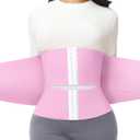 SHAPSHE Waist Trainer for Women Tummy Control Support Cincher Segmented (White, XL)