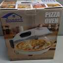 Pizza Oven Indoor, 12 Inch Retro Pizza Maker, Rapid Heating 800˚F, 1200W Glazed Ceramic Stone Electric Pizza Cooker, Two-button Precise Temperature Control, Viewing Window for Precise Cooking