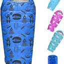 KidzAdventure Mummy Style 32 – 59F Kids Sleeping Bag with Pillow Sleeve, 4 Season, Lightweight and Backpacking Style, Ideal for Camping, Sleepover, Boys, Girls, Youth and Toddlers