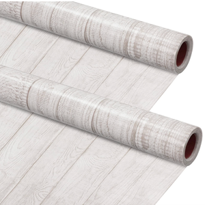Kolldenn 2 Rolls White Wood Fabric Paper Bulletin Board Roll 4 x 12 ft