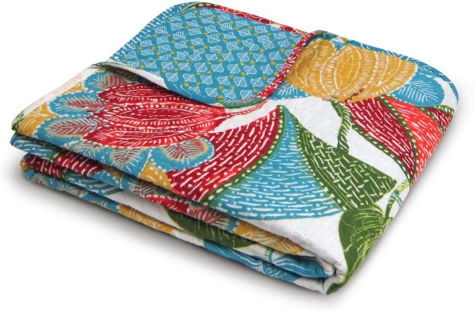 Lush Decor Layla Throw Blanket, 60 x 50, Orange & Blue