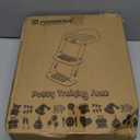 Forbena Potty Training Toilet Seat with Step Stool Ladder, Toddler Kids Potty Seat for Boys Girls, Non Slip Foldable Toilet Training Seat with Soft Cushion, Comfortable Handles (White-Grey)