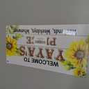 Rustic Welcome to Yaya's Place Decor Sign, Welcome Decor Sign, Sunflower Sign, Hanging Decorative Wood Plaque, Printed Wood Art Wall Decor, Porch Decor Sign, Yaya's Gift, Gift for Grandma 12x7in