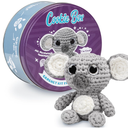 Cookie Box Original Crochet Kit for Beginners – Gift Set to Make Koala Coal Amigurumi Plushie – Easy DIY Crochet & Knitting Starter Kit with Video and PDF Tutorials