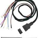 11 Pin Plow Side Light Wiring Harness Replace 26347 26377 Fit for Western SnowEx Plows Fisher Blizzard, 3 Plug Snowplow Light Harness with Dust Cover