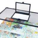 Magnetic Fish Tank Cover Net Aquarium Lid Mesh Top Hood Cut to Any Size Ventilation Transparency Anti-Jumping Aquarium Cover with Feeding Window(39"X19")