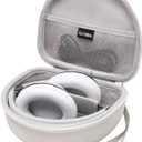 Headphone Case Compatible with Beats Studio Pro/Solo 4 / Studio 3 / Solo 3 / Picun B8 / BERIBES/JLab JBuds Lux ANC Wireless Bluetooth Noise Cancelling Headphones, White(Case Only)