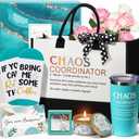 Thank You Gifts for Women, Chaos Coordinator Gifts Set for Coworker Manager Office Nurse Teacher Employee Appreciation Gift, Birthday Valentines Day Bosses Day Gift for her Boss Lady w/Canvas Tote Bag