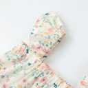 Baby Girls Cotton Sleeveless Swiss Dot Dress Ruffle Sleeve Party Sundress (White)