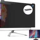 Computer Privacy Screen Filter 24 Inch, 9H Hardness Hanging Computer Screen Privacy Shield Compatible with 23.6,23.8 inch for 16:9 Widescreen Monitor, Eye Protection and Blue Light Blocks