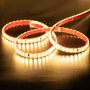 AC 120V LED Strip Lights 3.28 Foot Warm White with US Plug 1M Cuttable LED Lights SMD 2835 110 Volt LED Tape Lights for Bedroom Kitchen Under Cabinet Lighting(Warm White, 3.28ft)