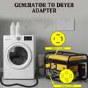 Kanayu 30Amp Generator to Dryer Adapter Compatible with NEMA L14-30P to 14-30R, 4 Prong Locking Generator Male Plug to 4 Prong New Dryer Female Receptacle, Generators to New Dryers Adapter