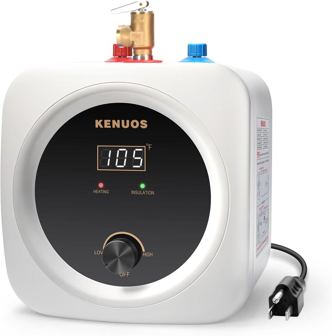 Mini Tank Water Heater 2.5 Gallon Under Sink Hot Water Heater