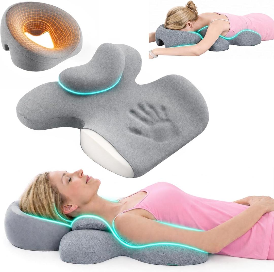 2026 Upgraded Pillow for Massage Face Down, Extra Large Thick Breast Support Pillow for Sleeping, Chest & Face Support Pillow for Massage, SPA & Relaxation, Removable Washable Cover, Non-Slip Bottom