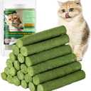 120g/4.23oz Cat Grass Teething Stick Hairballs,Chew Sticks for Cats,Catnip Toys Sticks Indoor Kitten Chew Stick (Green)