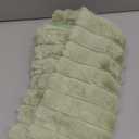 Pallene Faux Fur Plush Spring Throw Pillow Covers 20x20 Set of 2, Luxury Soft Fluffy Striped Decorative Pillow Covers for Sofa, Couch, Living Room, Sage Green