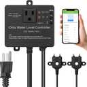WiFi Sump Pump Controller and Alarm, Check Water Level Status, Timely Alerts for Pump Failures & Overload, Keep Your Basement Dry, Perfect for Sewage Pits, Submersible, Utility, Water Well Pumps